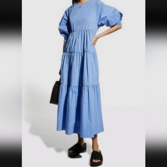 CO  Blue Tiered Dress - Picture 4 of 8